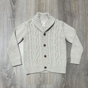 Joe Fresh Kids Cable Knit Cardigan - Light Gray